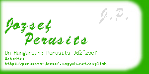 jozsef perusits business card